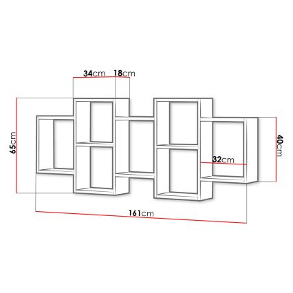 Seinariiul TRIO 65x161 cm tamm sonoma