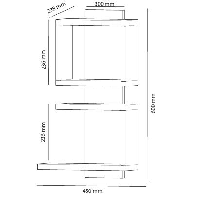 Seinariiul YAMAC 60x45 cm valge