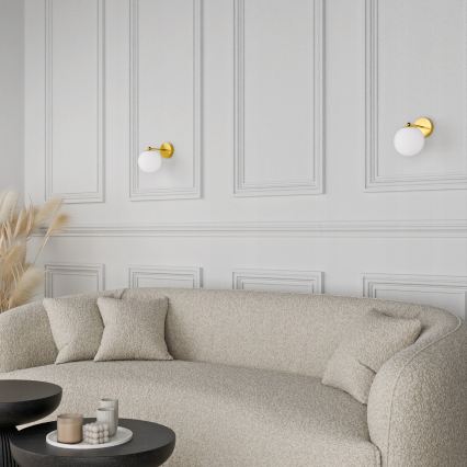 Seinavalgusti 1xE27/40W/230V kuldne/valge