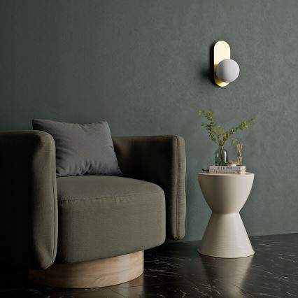 Seinavalgusti 1xE27/40W/230V kuldne/valge