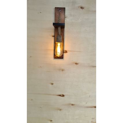 Seinavalgusti AHSAP 1xE27/40W/230V mänd/pähkel