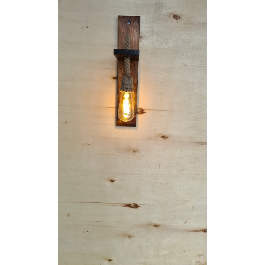 Seinavalgusti AHSAP 1xE27/40W/230V mänd/pähkel