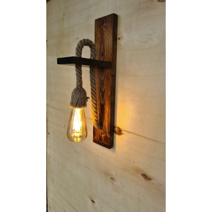 Seinavalgusti AHSAP 1xE27/40W/230V mänd/pähkel