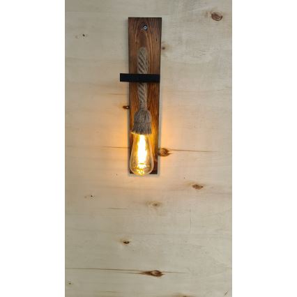 Seinavalgusti AHSAP 1xE27/40W/230V mänd/pähkel