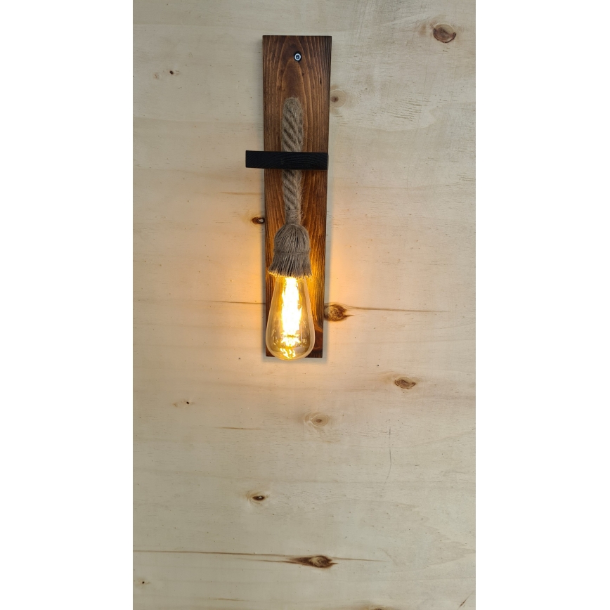 Seinavalgusti AHSAP 1xE27/40W/230V mänd/pähkel
