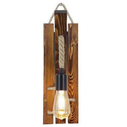 Seinavalgusti AHSAP 1xE27/40W/230V mänd/pähkel
