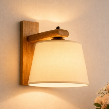 Seinavalgusti AIDA 1xE27/15W/230V tamm/kreem
