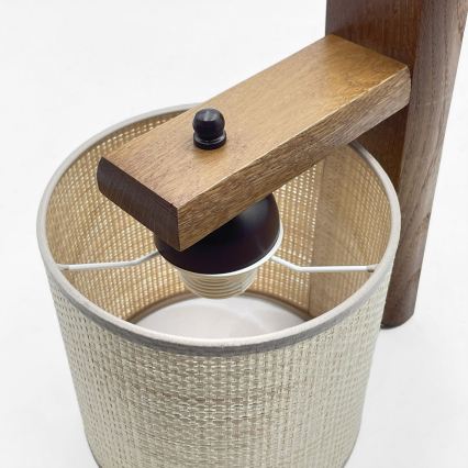 Seinavalgusti AIDA 1xE27/15W/230V tamm/raffia