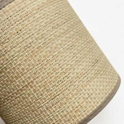 Seinavalgusti AIDA 1xE27/15W/230V tamm/raffia