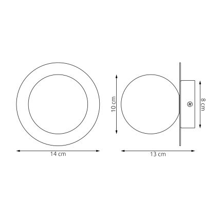 Seinavalgusti AMERICANA 1xG9/8W/230V valge