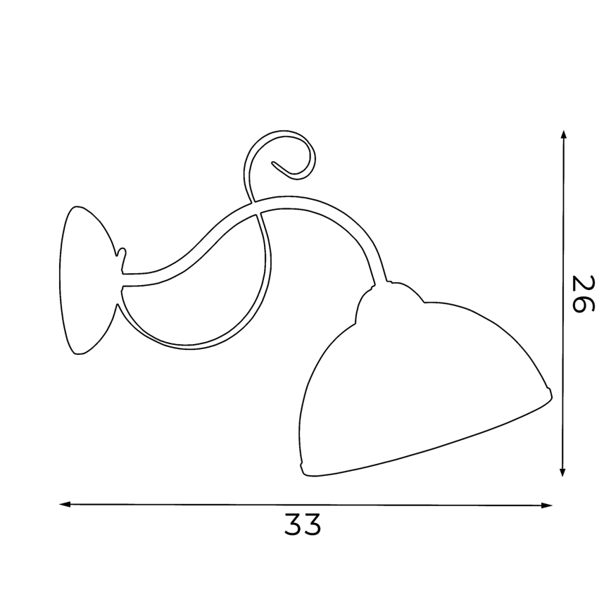 Seinavalgusti ANTICA 1xE27/60W/230V