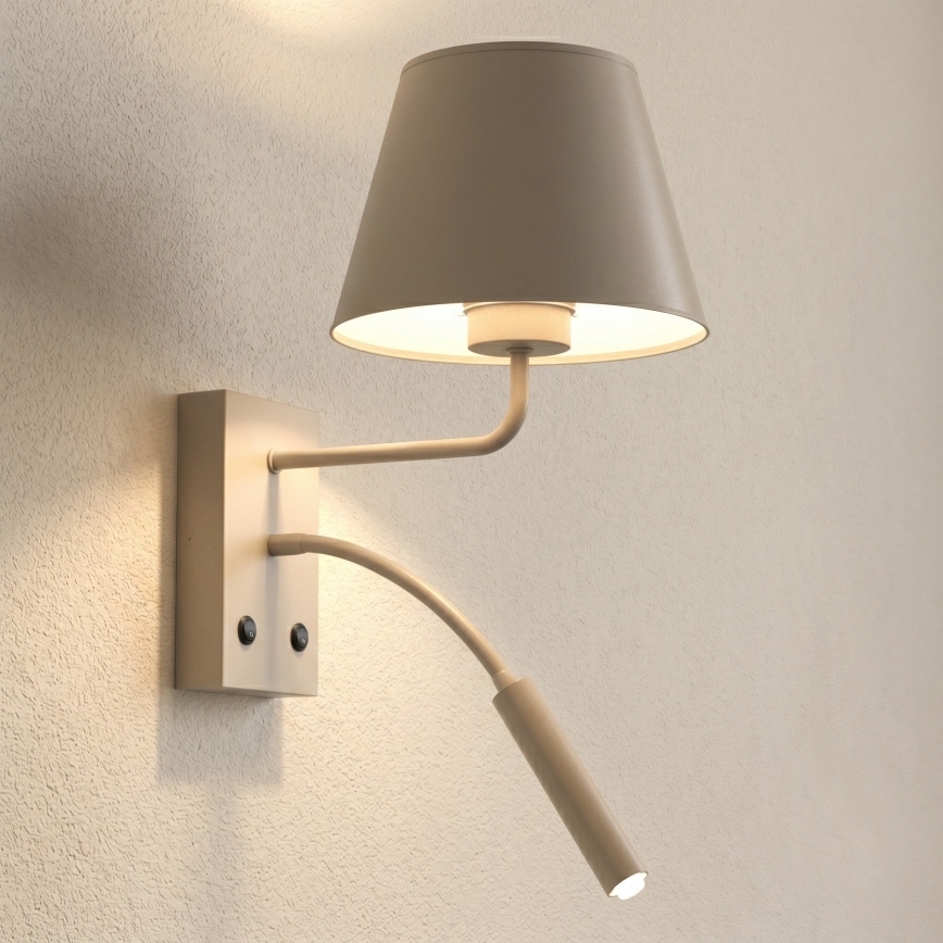 Seinavalgusti ARDEN 1xE27/15W/230V + 1xG9/8W beež