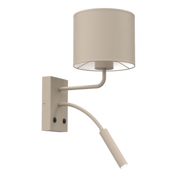 Seinavalgusti ARDEN 1xE27/15W/230V + 1xG9/8W, beež