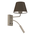Seinavalgusti ARDEN 1xE27/15W/230V + 1xG9/8W beež/pruun
