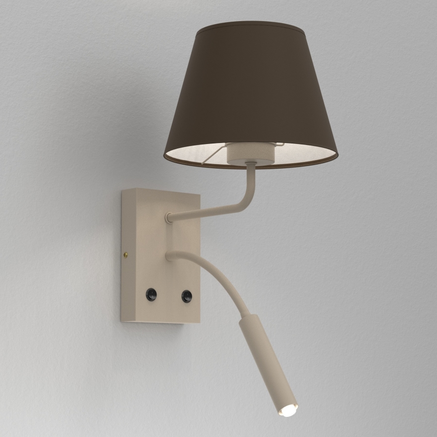 Seinavalgusti ARDEN 1xE27/15W/230V + 1xG9/8W beež/pruun