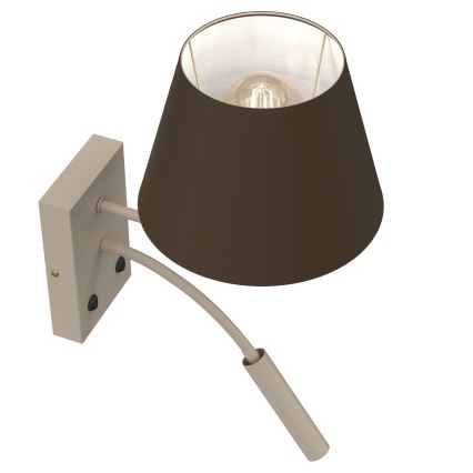 Seinavalgusti ARDEN 1xE27/15W/230V + 1xG9/8W beež/pruun
