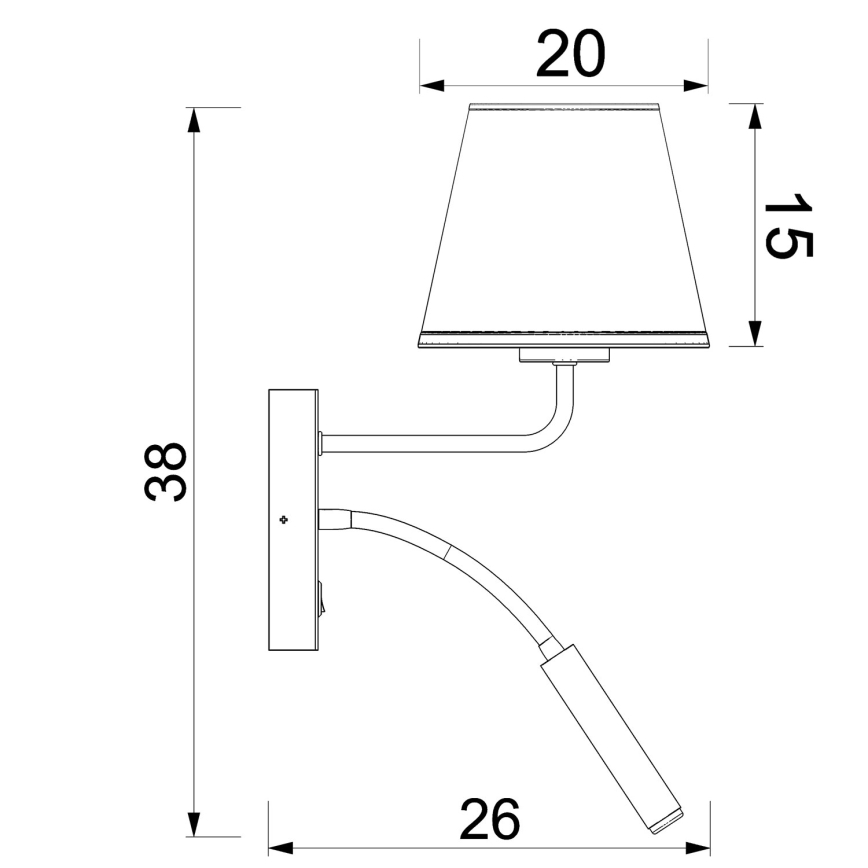 Seinavalgusti ARDEN 1xE27/15W/230V + 1xG9/8W beež/pruun