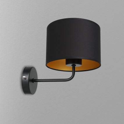 Seinavalgusti ARDEN 1xE27/60W/230V must/kuldne