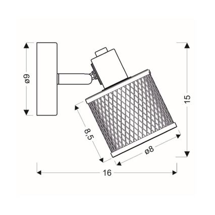 Seinavalgusti CANABERA 1×E14/40W/230V