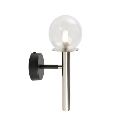 Seinavalgusti DAISY 1xG9/12W/230V läikiv kroom/must/läbipaistev