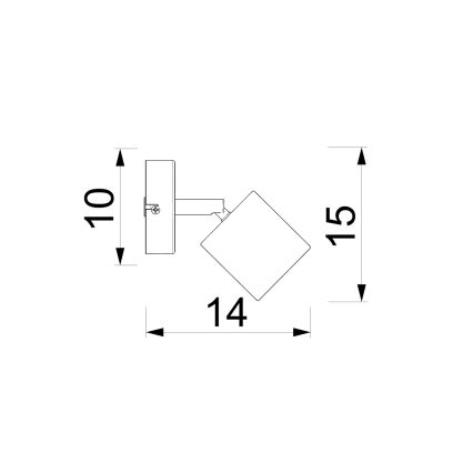 Seinavalgusti DEMIA 1xGU10/8W/230V beež