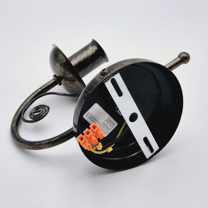 Seinavalgusti DONATO 1xE14x40W/230V paatina