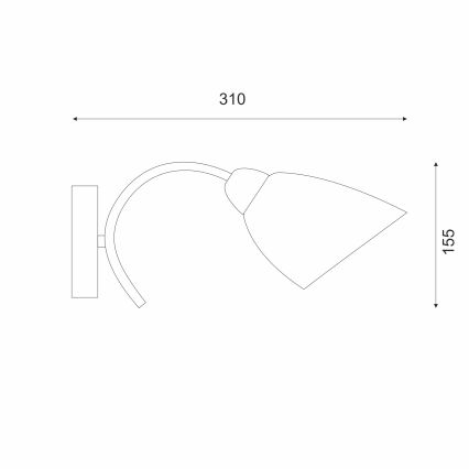 Seinavalgusti DONNA 1xE27/60W/230V nikkel