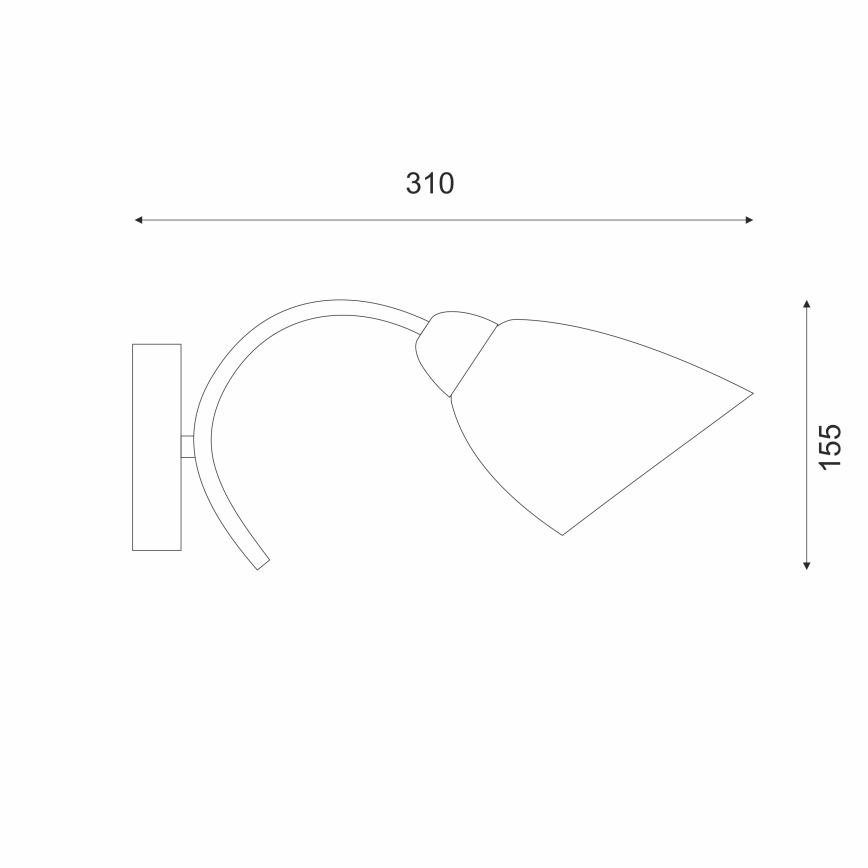 Seinavalgusti DONNA 1xE27/60W/230V nikkel