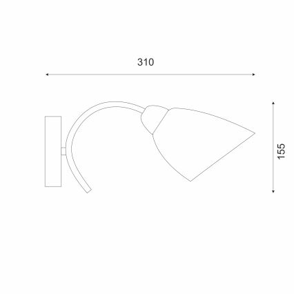 Seinavalgusti DONNA 1xE27/60W/230V paatina
