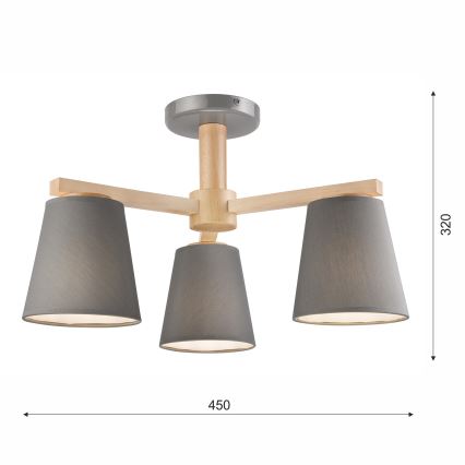 Seinavalgusti ELLIE 3xE27/60W/230V hall/pöök