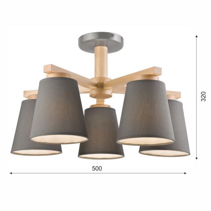 Seinavalgusti ELLIE 5xE27/60W/230V hall/pöök