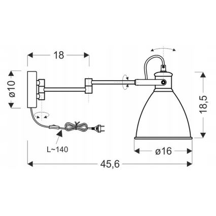 Seinavalgusti ESPERA 1xE27/40W/230V