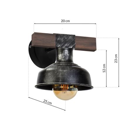 Seinavalgusti FARO 1xE27/60W/230V