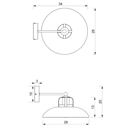 Seinavalgusti FELIX 1xE27/60W/230V valge