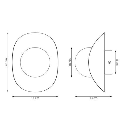 Seinavalgusti FIERO 1xG9/8W/230V hall