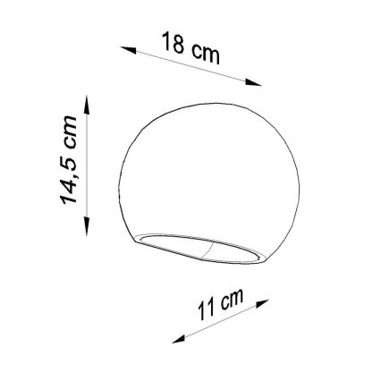 Seinavalgusti GLOBE 1xE27/60W/230V valge