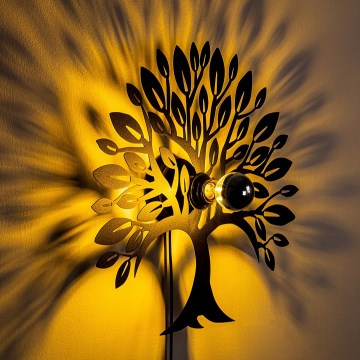Seinavalgusti HEART TREE 1xE27/40W/230V, must