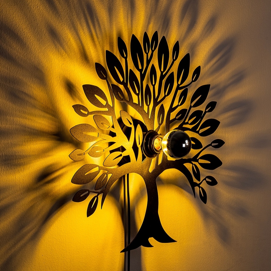 Seinavalgusti HEART TREE 1xE27/40W/230V, must