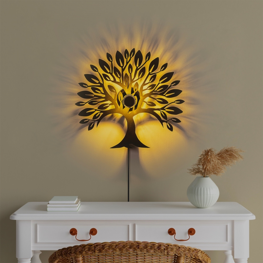 Seinavalgusti HEART TREE 1xE27/40W/230V, must