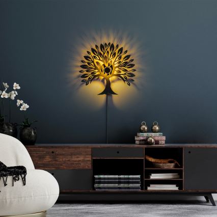 Seinavalgusti HEART TREE 1xE27/40W/230V, must