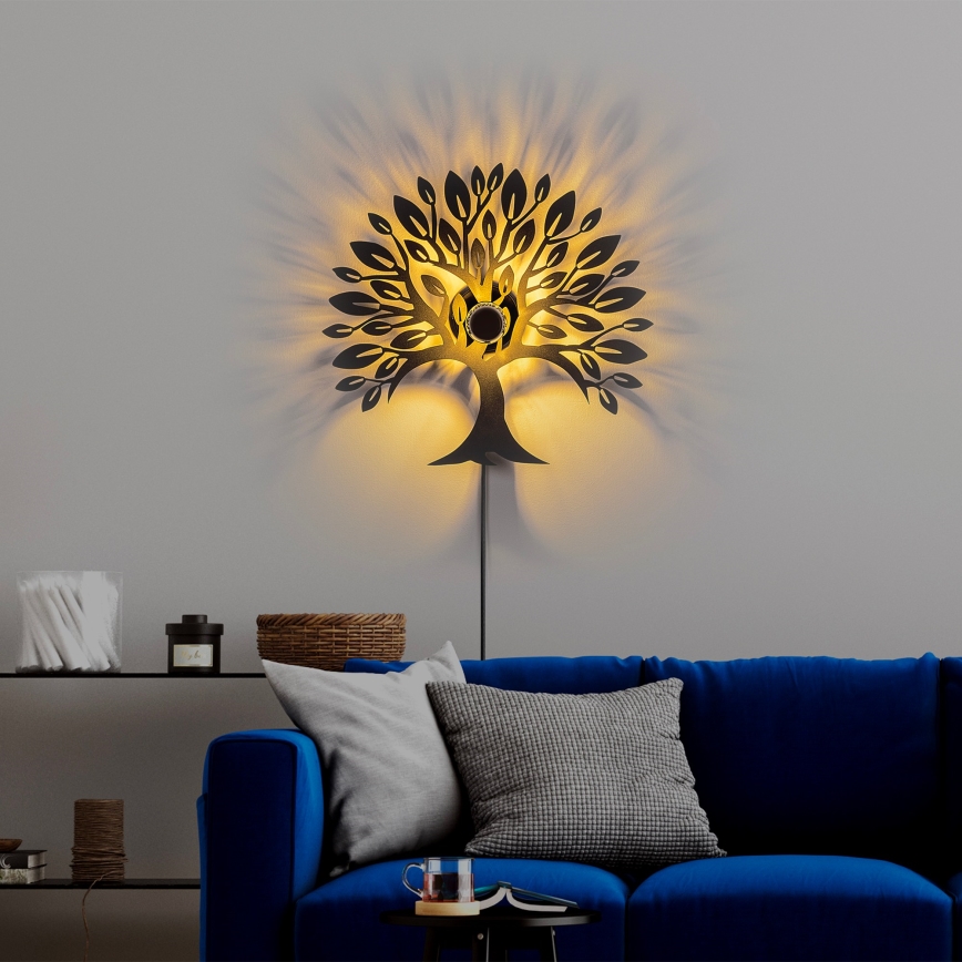 Seinavalgusti HEART TREE 1xE27/40W/230V, must