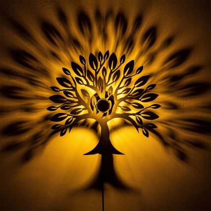 Seinavalgusti HEART TREE 1xE27/40W/230V, must