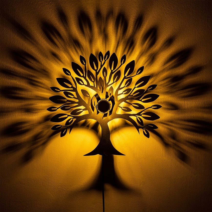 Seinavalgusti HEART TREE 1xE27/40W/230V, must