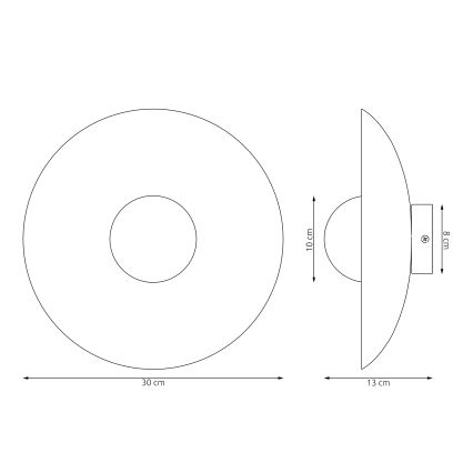 Seinavalgusti INSPO 1xG9/8W/230V valge