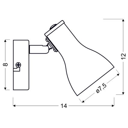 Seinavalgusti JULIE 1xE14/40W/230V hall