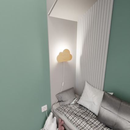 Seinavalgusti lastele CLOUD 1xE14/10W/230V pilv