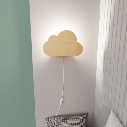 Seinavalgusti lastele CLOUD 1xE14/10W/230V pilv