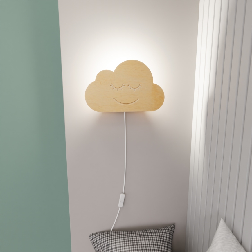 Seinavalgusti lastele CLOUD 1xE14/10W/230V pilv