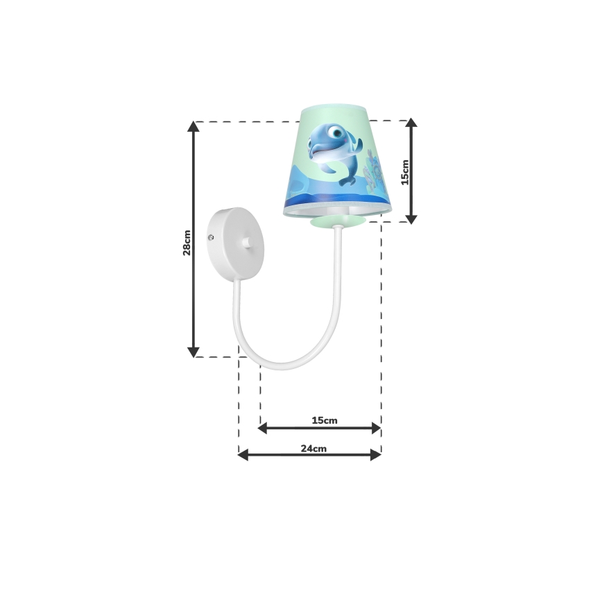 Seinavalgusti lastele DOLPHIN 1xE14/40W/230V
