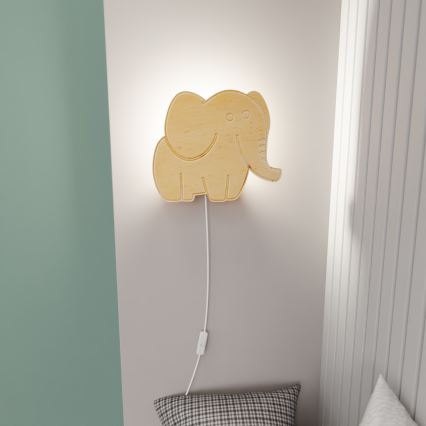 Seinavalgusti lastele SAFARI 1xE14/10W/230V elevant